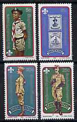 Bophuthatswana 1982 75th Anniversary of Scouting set of 4 unmounted mint, SG 84-87, stamps on scouts, stamps on stamp on stamp, stamps on bicycles, stamps on stamponstamp