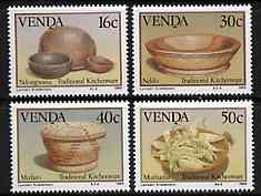 Venda 1989 Traditional Kitchenware set of 4 unmounted mint, SG 183-86, stamps on food