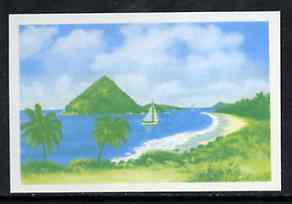 Grenada 1975 Sugar Loaf Island $10 imperf progressive colour proof in blue & yellow (as SG 668) unmounted mint, stamps on tourism