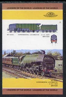 St Vincent - Bequia 1984 Locomotives #1 (Leaders of the World) $1.50 (Experimental Loco) imperf se-tenant progressive proof pair with Country name and value omitted unmou..., stamps on railways