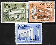 Seychelles 1987 Banking in Seychelles set of 3 unmounted mint, SG 671-73*, stamps on , stamps on  stamps on banking, stamps on  stamps on finance