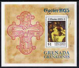 Grenada - Grenadines 1975 Easter m/sheet (Titian) cto used, SG MS 67, stamps on easter, stamps on arts, stamps on titian, stamps on renaissance