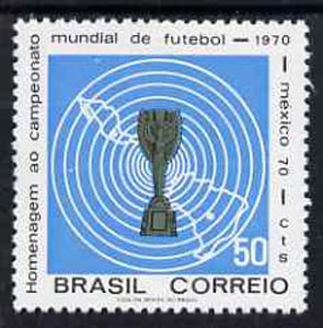 Brazil 1970 Football World Cup Championship unmounted mint, SG 1298*, stamps on sport     football