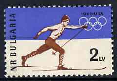 Bulgaria 1960 Winter Olympic Games, SG 1186, Mi 1153*, stamps on olympics    skiing