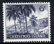 Christmas Island 1963 Island Scene 6c from definitive set, SG 14 unmounted mint*, stamps on trees
