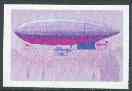 St Thomas & Prince Islands 1980 Airships 7Db (Willows II) imperf progressive proof printed in blue & magenta only unmounted mint, stamps on aviation, stamps on airships