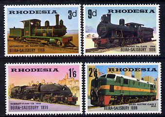 Rhodesia 1969 Beira-Salisbury Railway set of 4 unmounted mint, SG 431-34, stamps on railways