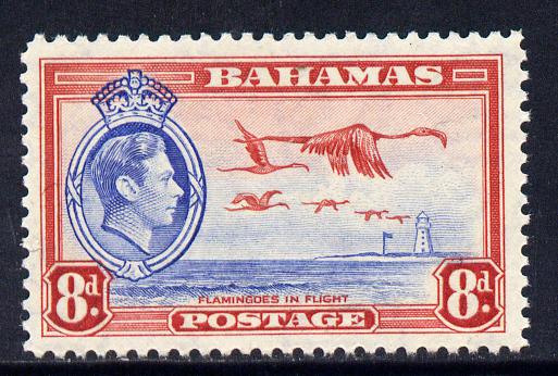 Bahamas 1938 KG6 Flamingos 8d unmounted mint SG 160, stamps on , stamps on  kg6 , stamps on flamingos