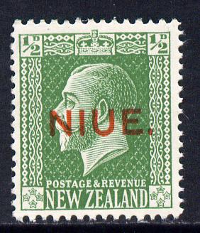 Niue 1917-21 KG5 1/2d green unmounted mint SG 23, stamps on , stamps on  kg5 , stamps on 
