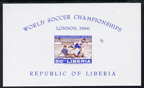 Liberia 1966 Football World Cup imperf m/sheet unmounted mint as SG MS 943, stamps on football