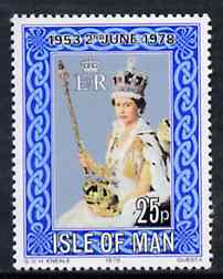 Isle of Man 1978 25th Anniversary of Coronation, SG 132 unmounted mint, stamps on royalty    coronation