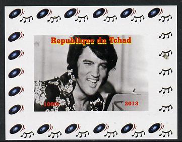 Chad 2013 Elvis Presley #02 individual imperf deluxe sheetlet unmounted mint. Note this item is privately produced and is offered purely on its thematic appeal. , stamps on personalities, stamps on elvis, stamps on pops, stamps on music, stamps on rock, stamps on films, stamps on movies, stamps on cinema