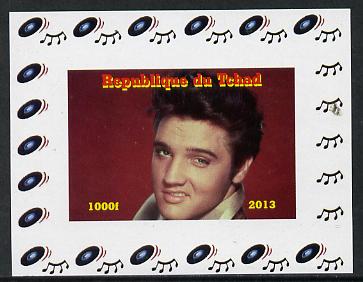 Chad 2013 Elvis Presley #06 individual imperf deluxe sheetlet unmounted mint. Note this item is privately produced and is offered purely on its thematic appeal. , stamps on personalities, stamps on elvis, stamps on pops, stamps on music, stamps on rock, stamps on films, stamps on movies, stamps on cinema