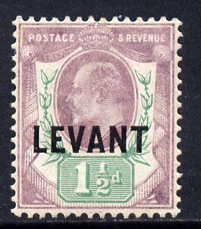 British Levant 1905-12 LEVANT opt on KE7 1.5d purple & green mounted mint SG L3, stamps on , stamps on  ke7 , stamps on 