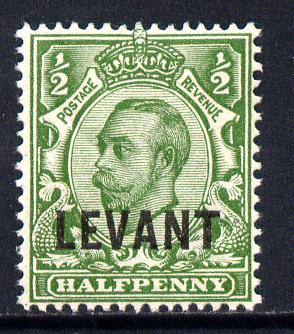 British Levant 1911-13 LEVANT opt on KG5 1/2d green mounted mint SG L14, stamps on , stamps on  kg5 , stamps on 