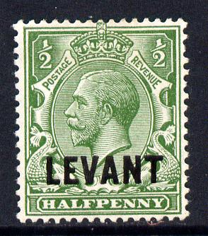British Levant 1911-13 LEVANT opt on KG5 1/2d green mounted mint SG L16, stamps on , stamps on  kg5 , stamps on 