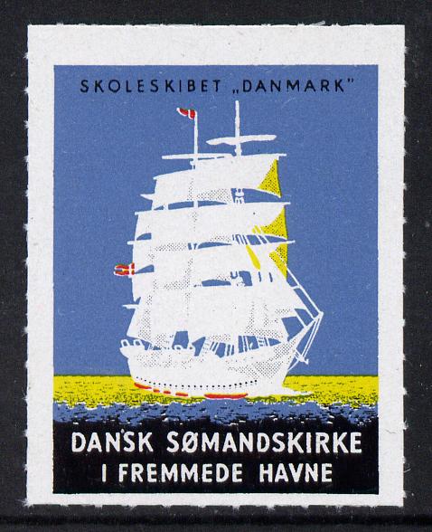 Denmark Training Ship label for Seamans Church unmounted mint, stamps on ships