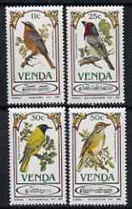 Venda 1985 Songbirds set of 4 unmounted mint, SG 103-106*, stamps on , stamps on  stamps on birds    music    robin    barbet     oriole    thrush