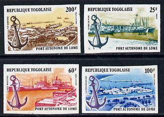 Togo 1978 Autonomous Port of Lome set of 4 imperf from limited printing unmounted mint as SG 1276-9, stamps on ports, stamps on anchors, stamps on ships, stamps on fishing