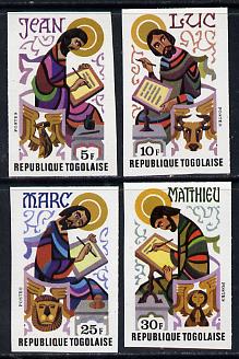 Togo 1978 The Evangelists set of 4 imperf from limited printing unmounted mint as SG 1271-4, stamps on , stamps on  stamps on religion, stamps on  stamps on saints, stamps on  stamps on 