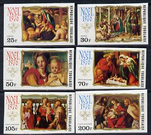 Togo 1976 Christmas - Nativity Scenes set of 6 imperf from limited printing unmounted mint as SG 1167-72, stamps on , stamps on  stamps on arts, stamps on  stamps on christmas