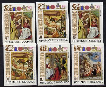 Togo 1972 Christmas (Religious Paintings) set of 6 imperf from limited printing unmounted mint as SG 915-20, stamps on arts, stamps on christmas, stamps on donkeys