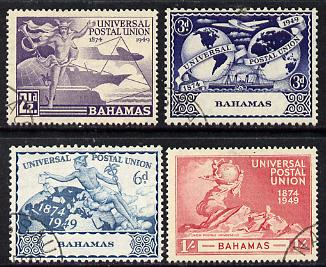 Bahamas 1949 KG6 75th Anniversary of Universal Postal Union set of 4 cds used, SG 196-9, stamps on , stamps on  upu , stamps on  kg6 , stamps on 