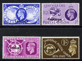 Morocco Agencies - Tangier 1949 KG6 75th Anniversary of Universal Postal Union perf set of 4 mounted mint SG 276-79, stamps on , stamps on  stamps on , stamps on  stamps on  upu , stamps on  stamps on  kg6 , stamps on  stamps on 