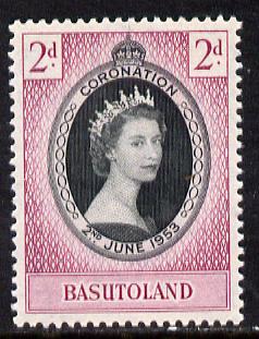 Basutoland 1953 Coronation 2d unmounted mint SG 42, stamps on coronation, stamps on royalty