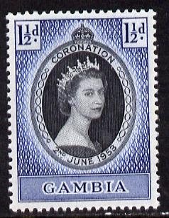 Gambia 1953 Coronation 1.5d unmounted mint SG 170, stamps on , stamps on  stamps on coronation, stamps on  stamps on royalty