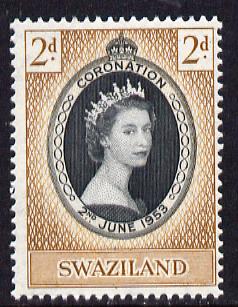 Swaziland 1953 Coronation 10c unmounted mint SG 52, stamps on coronation, stamps on royalty