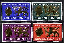Ascension 1966 Opening of BBC Relay Station set of 4 unmounted mint, SG 103-106*, stamps on radio    bbc