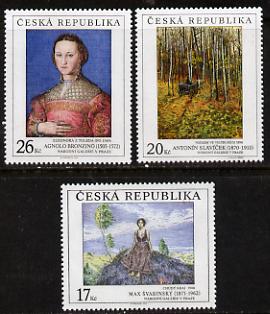 Czech Republic 2003 Art - 12th issue perf set of 3 unmounted mint, SG 385-7, stamps on arts