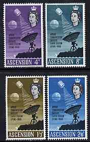 Ascension 1966 Opening of Apollo Communications Satellite perf set of 4 unmounted mint, SG 99-102*, stamps on communications, stamps on satellites