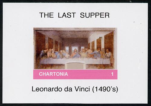 Chartonia (Fantasy) The Last Supper by Leonardo da Vinci imperf deluxe sheet on glossy card unmounted mint, stamps on arts, stamps on da vinci, stamps on leonardo