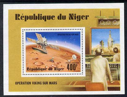 Niger Republic 1977 Viking Space Mission perf m/sheet unmounted mint. Note this item is privately produced and is offered purely on its thematic appeal SG MS672, stamps on space, stamps on rockets, stamps on mars