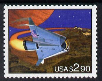 United States 1993 Futuristic Space Shuttle $2.90 unmounted mint SG 2813, stamps on space, stamps on shuttle, stamps on sci-fi, stamps on 