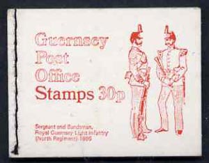 Guernsey 1971 30p Booklet (Royal Guernsey Light Infantry) complete and pristine, SG B9, stamps on militaria