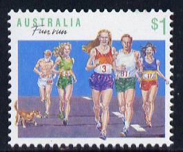 Australia 1989-94 Running $1 unmounted mint, from Sports def set of 19, SG 1192, stamps on sport, stamps on running