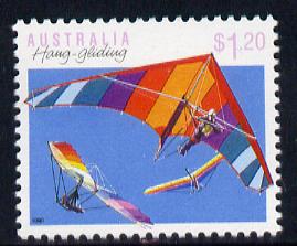 Australia 1989-94 Hang-Gliding $1.20 unmounted mint, from Sports def set of 19, SG 1194, stamps on sport, stamps on hang-gliding