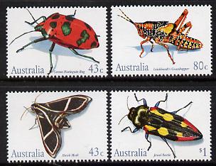 Australia 1991 Insects perf set of 4 unmounted mint SG 1287-90, stamps on insects
