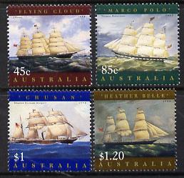 Australia 1998 Ship Paintings set of 4 unmounted mint SG 1727-30, stamps on ships, stamps on arts