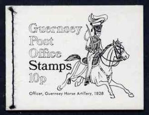 Guernsey 1971 10p Booklet (Royal Guernsey Horse Artillery) complete and pristine, SG B7, stamps on militaria     horses