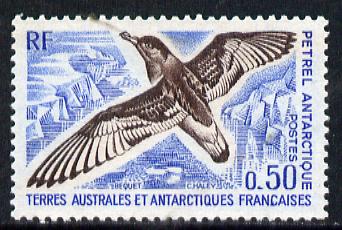 French Southern & Antarctic Territories 1976 Antarctic Petrel 50c unmounted mint SG 99, stamps on polar, stamps on birds