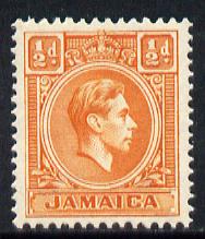 Jamaica 1938-52 KG6 1/2d orange unmounted mint, SG 121b, stamps on , stamps on  kg6 , stamps on 