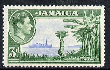 Jamaica 1938-52 KG6 Bananas 3d ultramarine & green unmounted mint, SG 126, stamps on , stamps on  kg6 , stamps on bananas