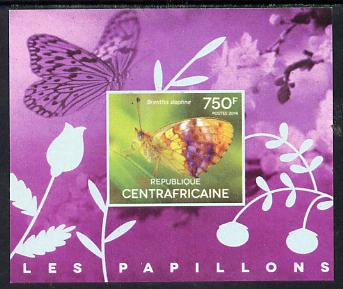 Central African Republic 2014 Butterflies #03 imperf s/sheet A unmounted mint. Note this item is privately produced and is offered purely on its thematic appeal, stamps on butterflies