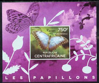 Central African Republic 2014 Butterflies #03 imperf s/sheet B unmounted mint. Note this item is privately produced and is offered purely on its thematic appeal, stamps on butterflies