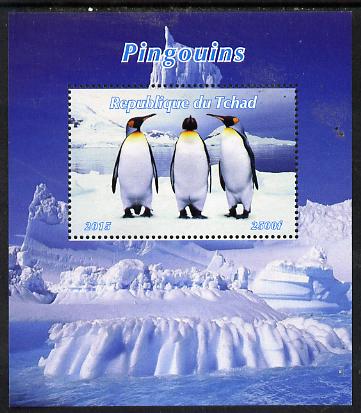 Chad 2015 Penguins perf deluxe sheet unmounted mint. Note this item is privately produced and is offered purely on its thematic appeal. . , stamps on birds, stamps on penguins