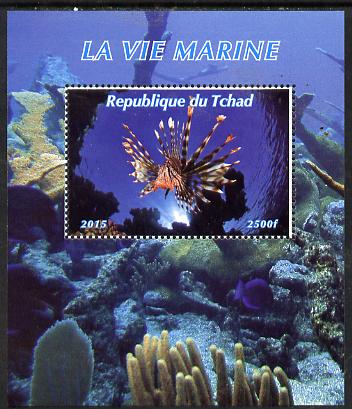 Chad 2015 Marine Life #1 perf deluxe sheet unmounted mint. Note this item is privately produced and is offered purely on its thematic appeal. . , stamps on marinw life, stamps on fish